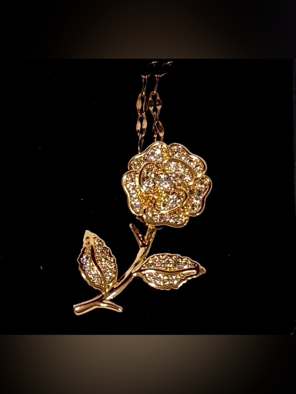 🌼 S925 Gold Rose Necklace